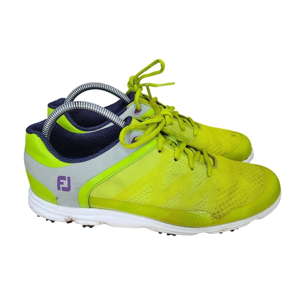 FootJoy Sport SL Golf Shoes Womens 10 M Neon Lime Green Spikeless Sneakers